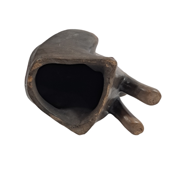 Raku (?) Pottery Sitting Frog Sculpture Figurine - Picture 12 of 12